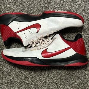 Nike Red and White Athletic Sneakers